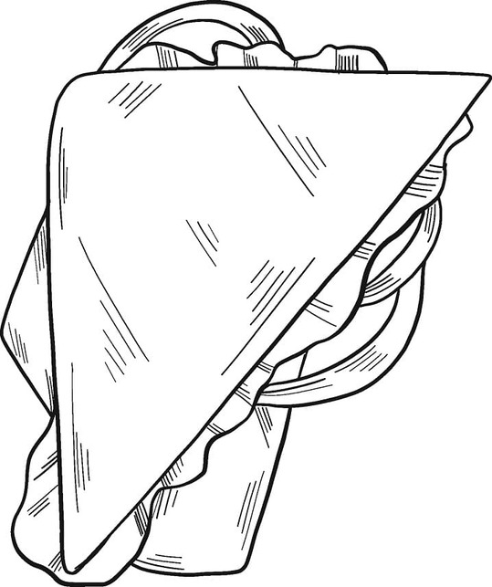 Nakreslete Sendvič tisknutelné omalovánka