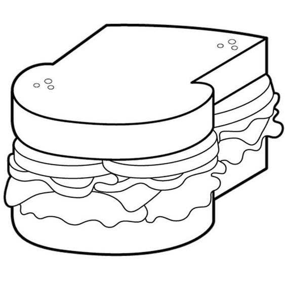 Nakreslete Sendvič omalovánka
