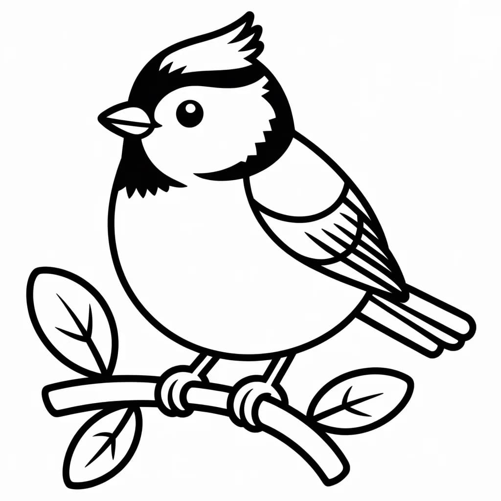 Nakreslete Sýkora k vytisknutí omalovánka