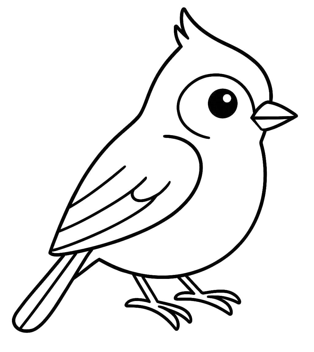 Nakreslete Sýkora zdarma prostý omalovánka