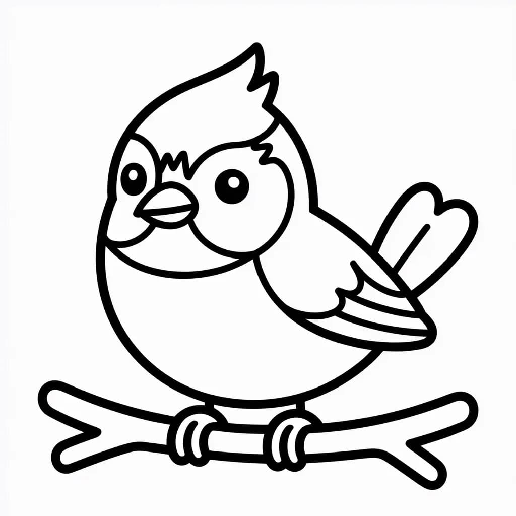 Nakreslete Sýkora zdarma základní omalovánka