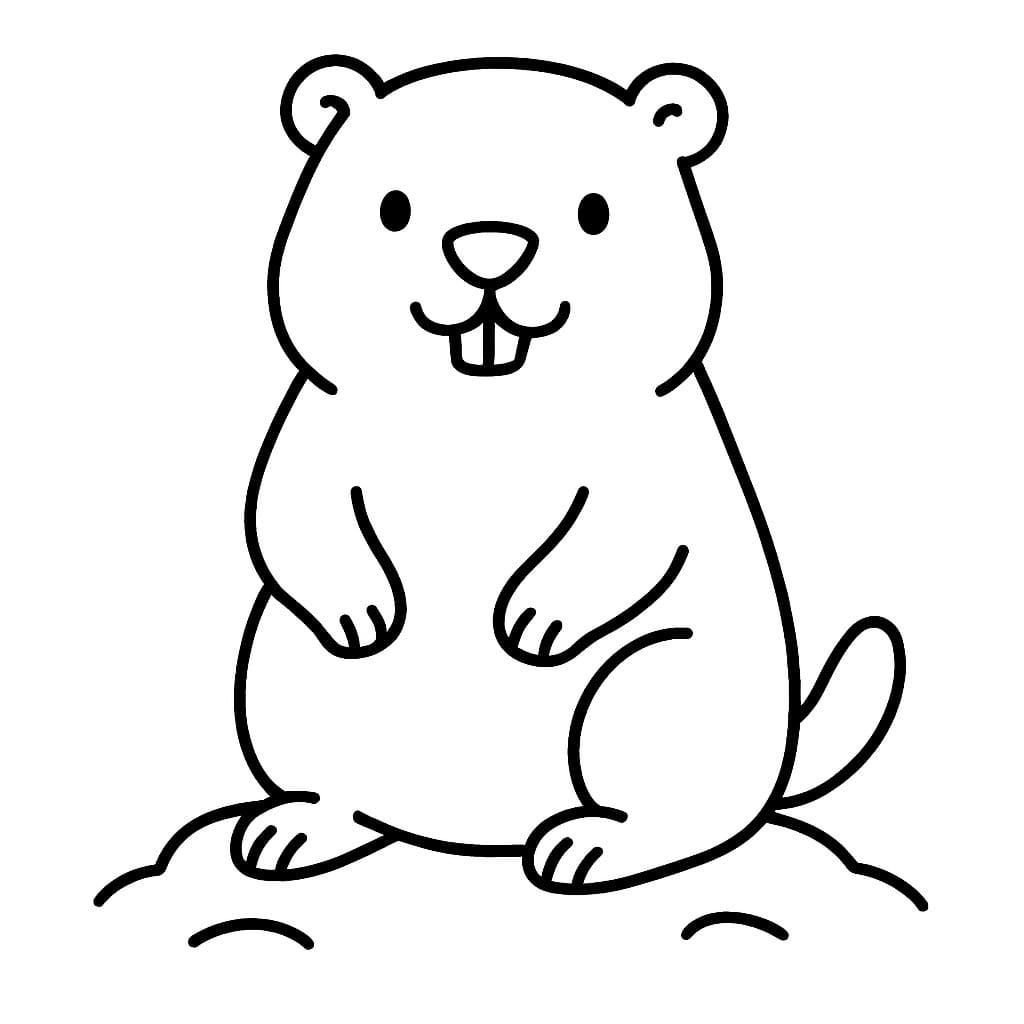 Nakreslete Sysel k vytisknutí zdarma omalovánka