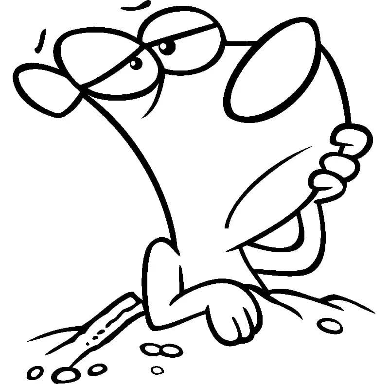 Nakreslete Sysel zdarma snadný tisknutelné omalovánka