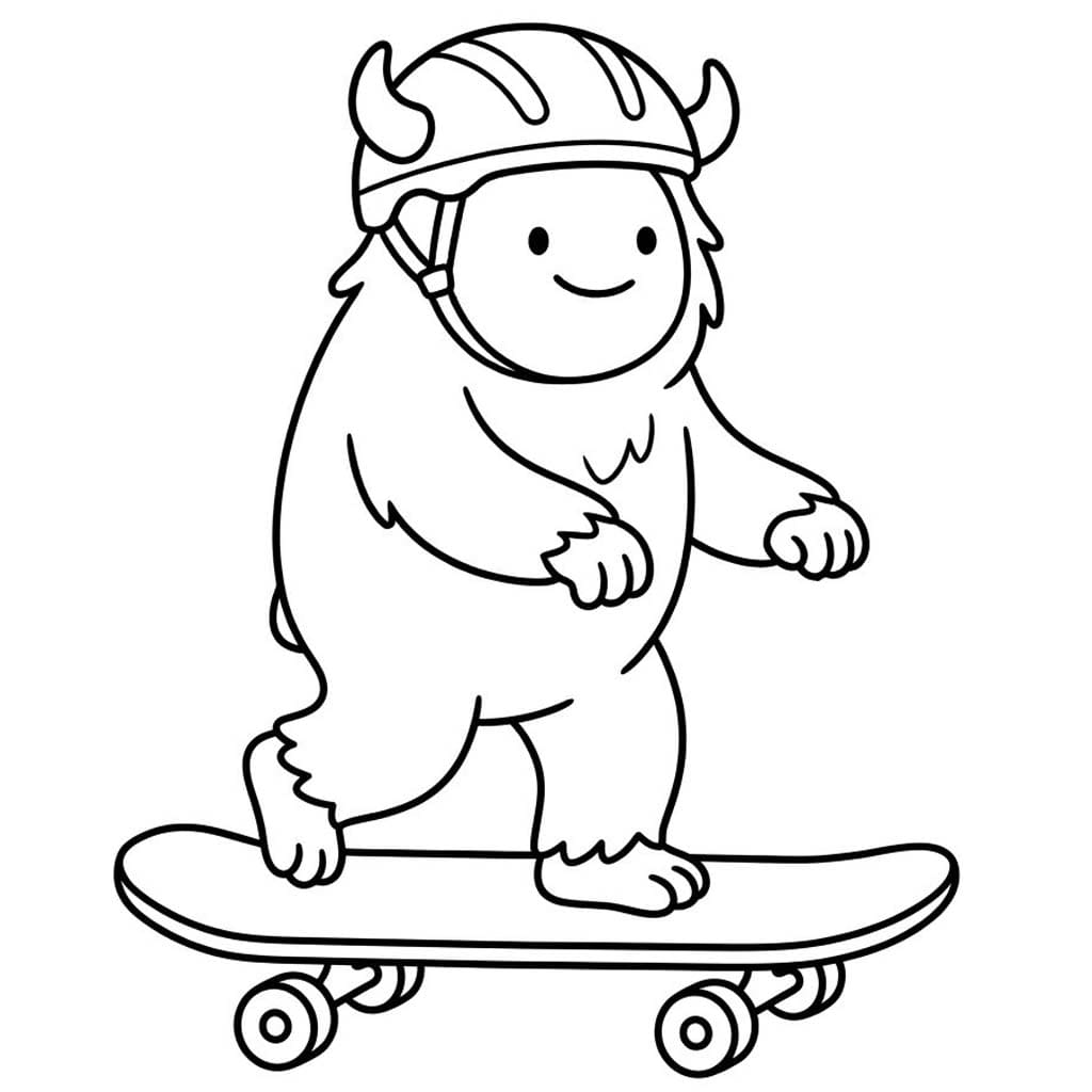 Nakreslete Yetti k vytisknutí zdarma omalovánka