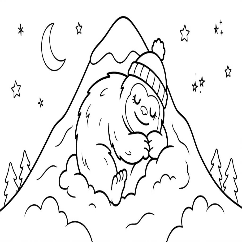 Nakreslete Yetti k vytisknutí omalovánka