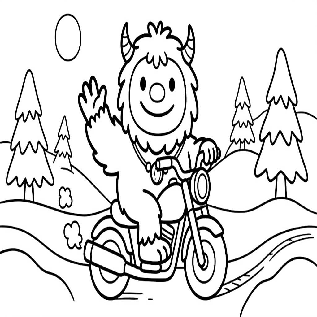 Nakreslete Yetti prostý omalovánka