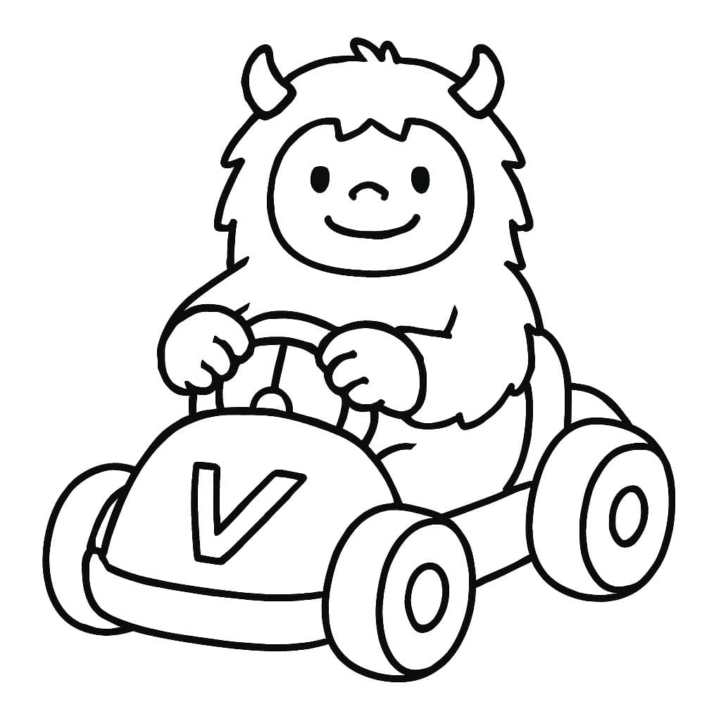 Nakreslete Yetti snadný omalovánka