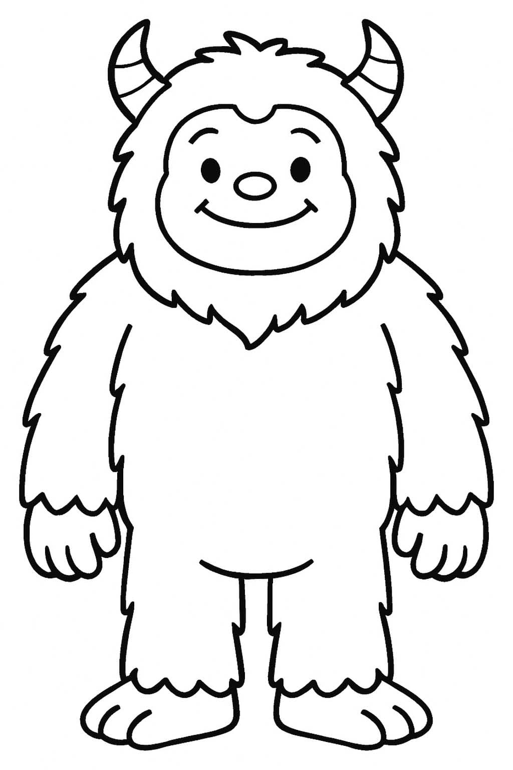 Nakreslete Yetti zdarma pro děti omalovánka