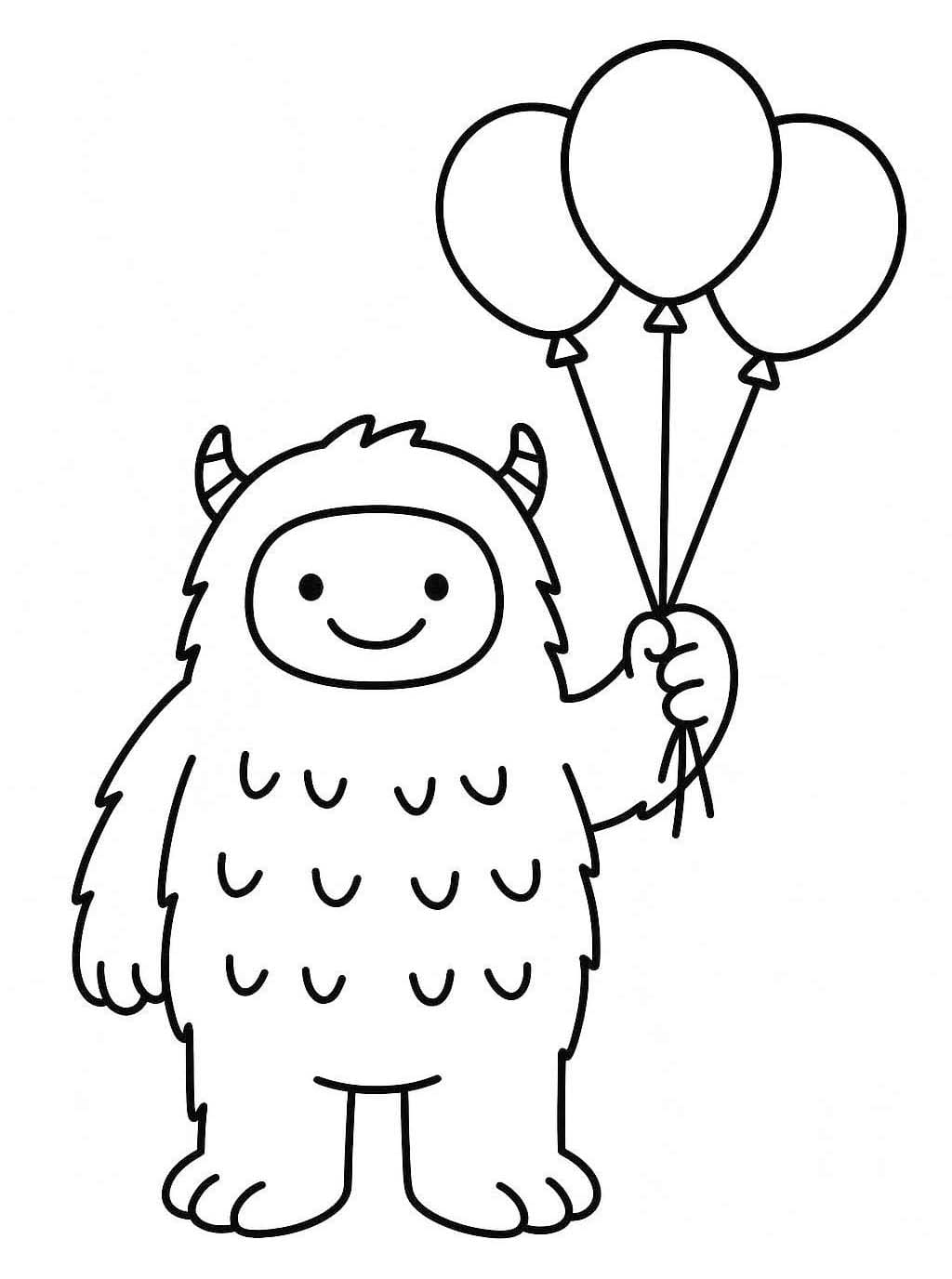 Nakreslete Yetti zdarma prostý omalovánka