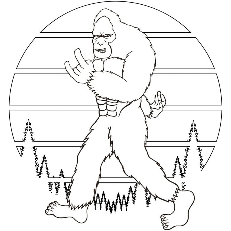 Nakreslete Yetti zdarma základní tisknutelné omalovánka