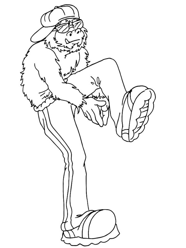 Nakreslete Yetti zdarma základní omalovánka