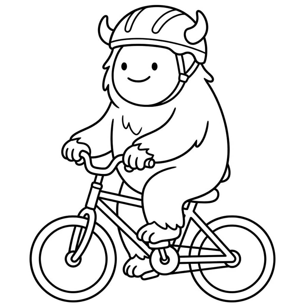 Nakreslete Yetti zdarma omalovánka