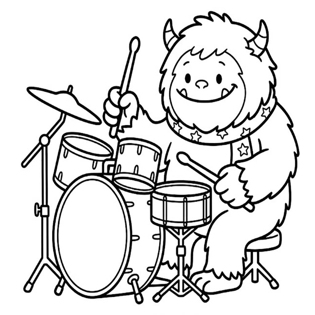 Nakreslete Yetti omalovánka