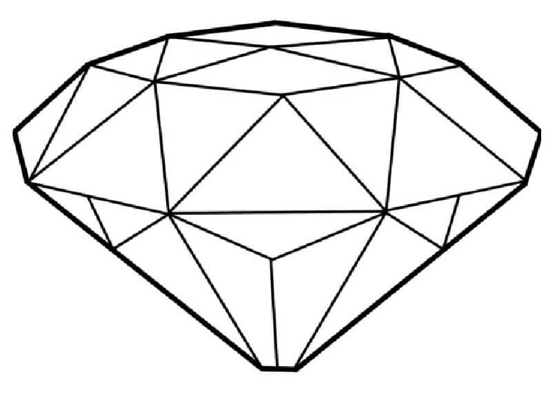 Obraz Diamant zdarma tisknutelné omalovánka