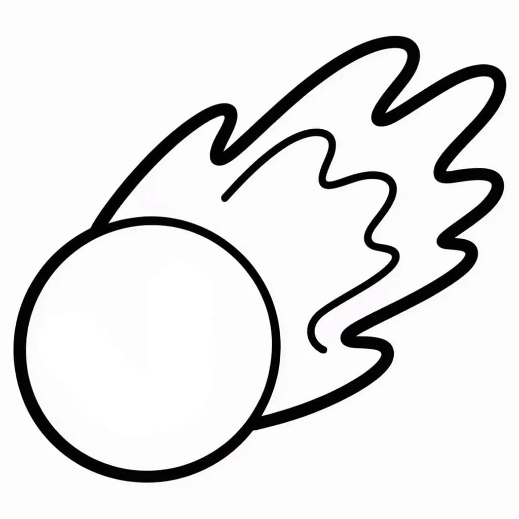 Obraz Kometa tisknutelné omalovánka