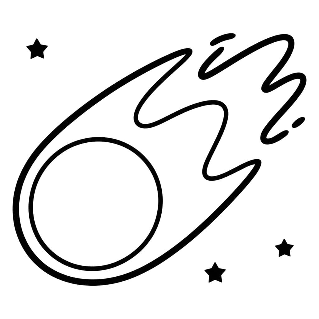 Obraz Kometa zdarma tisknutelné omalovánka