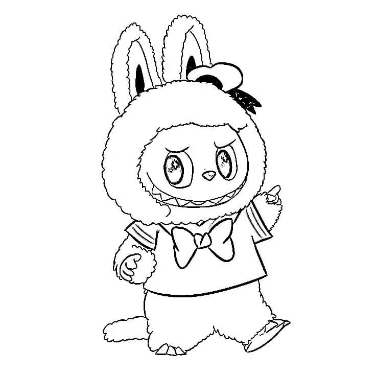 Obraz Labubu zdarma tisknutelné omalovánka