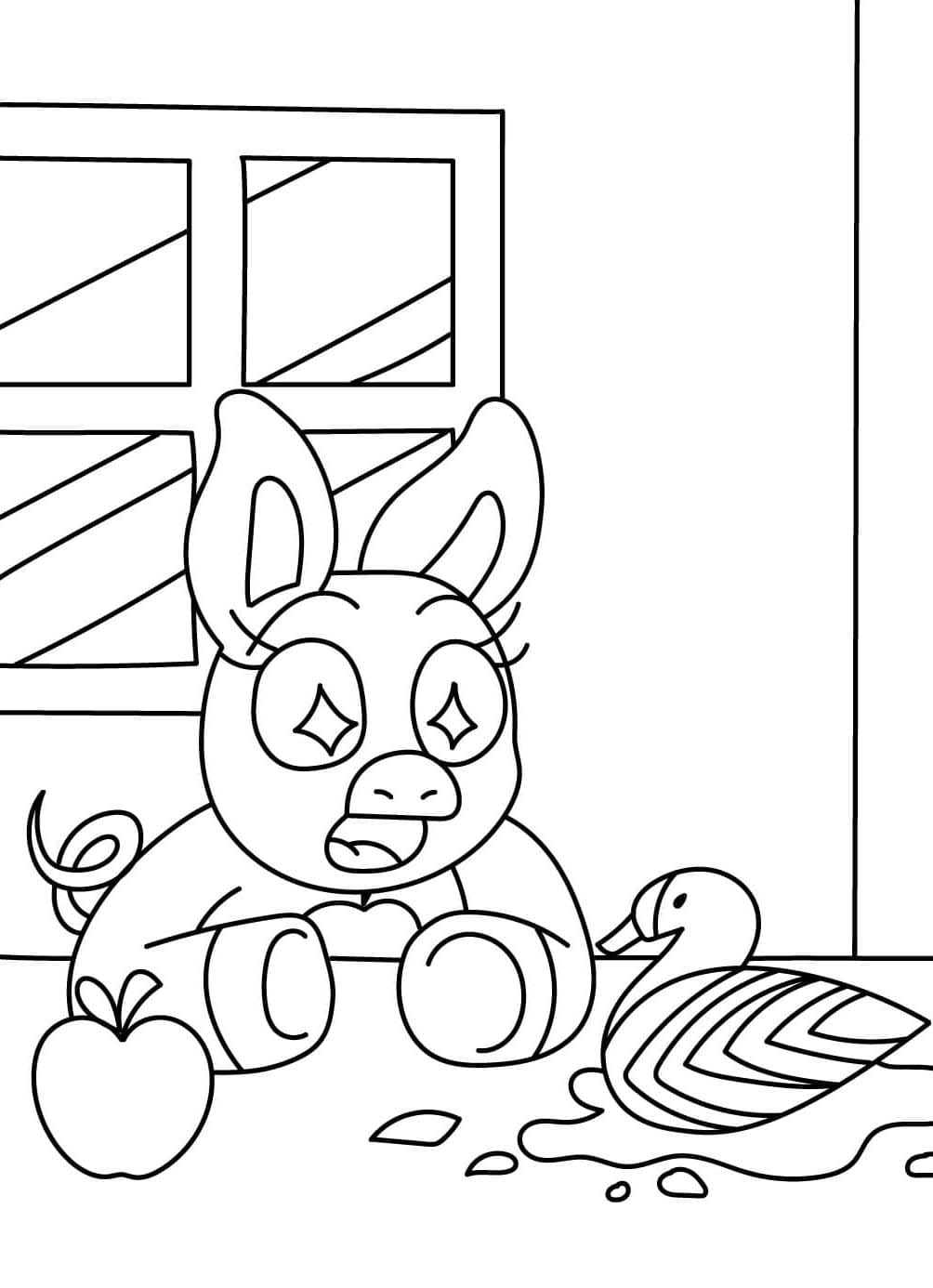 Obraz PickyPiggy tisknutelné omalovánka