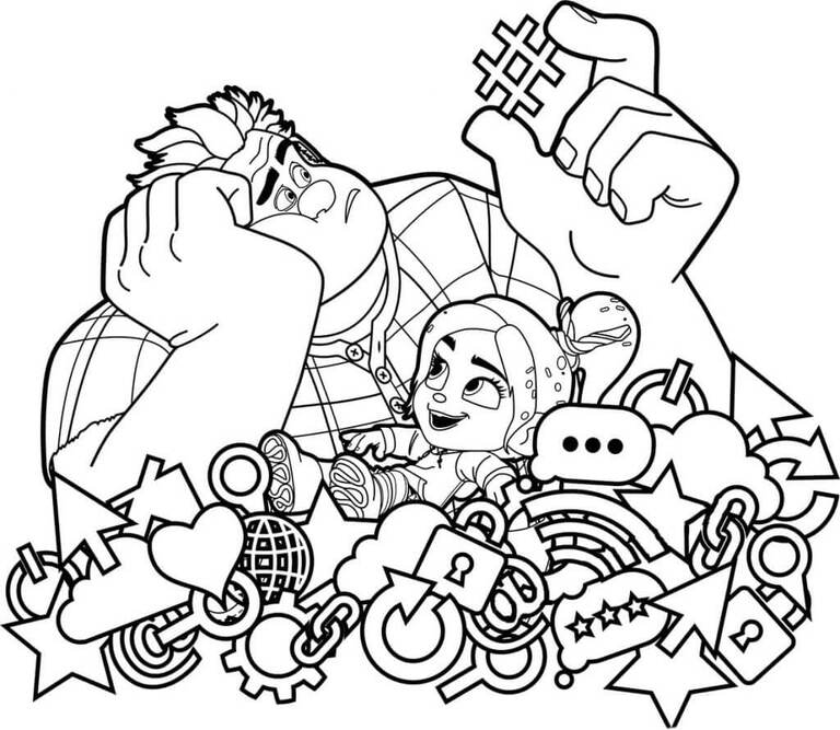 Obraz Raubíř Ralf omalovánka