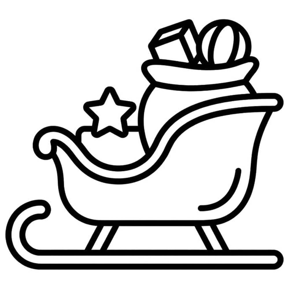 Obraz Sáně zdarma omalovánka