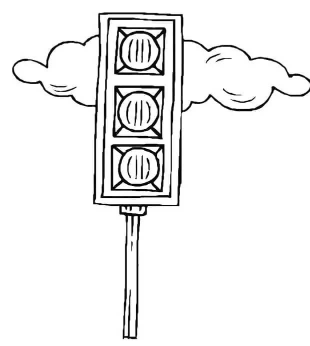 Obraz Semafor zdarma tisknutelné omalovánka