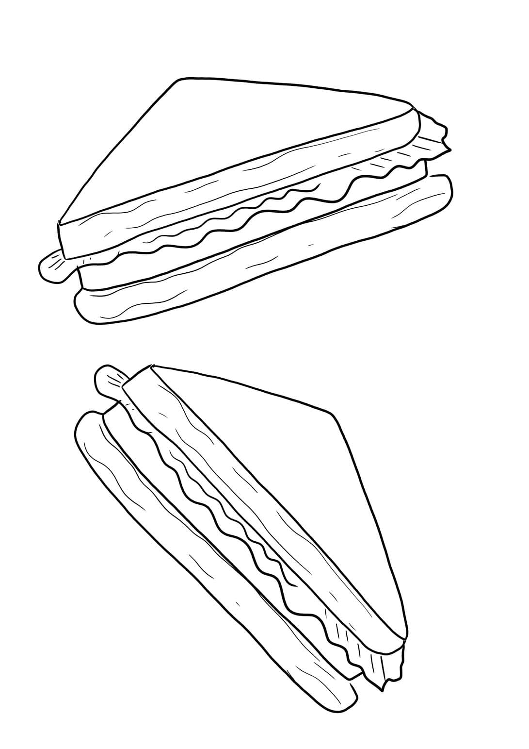 Obraz Sendvič tisknutelné omalovánka
