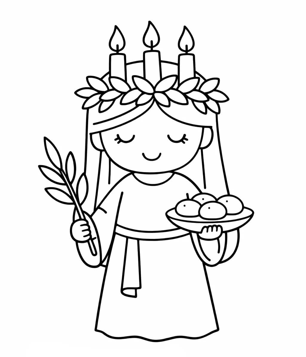 Obraz Svatá Lucie tisknutelné omalovánka