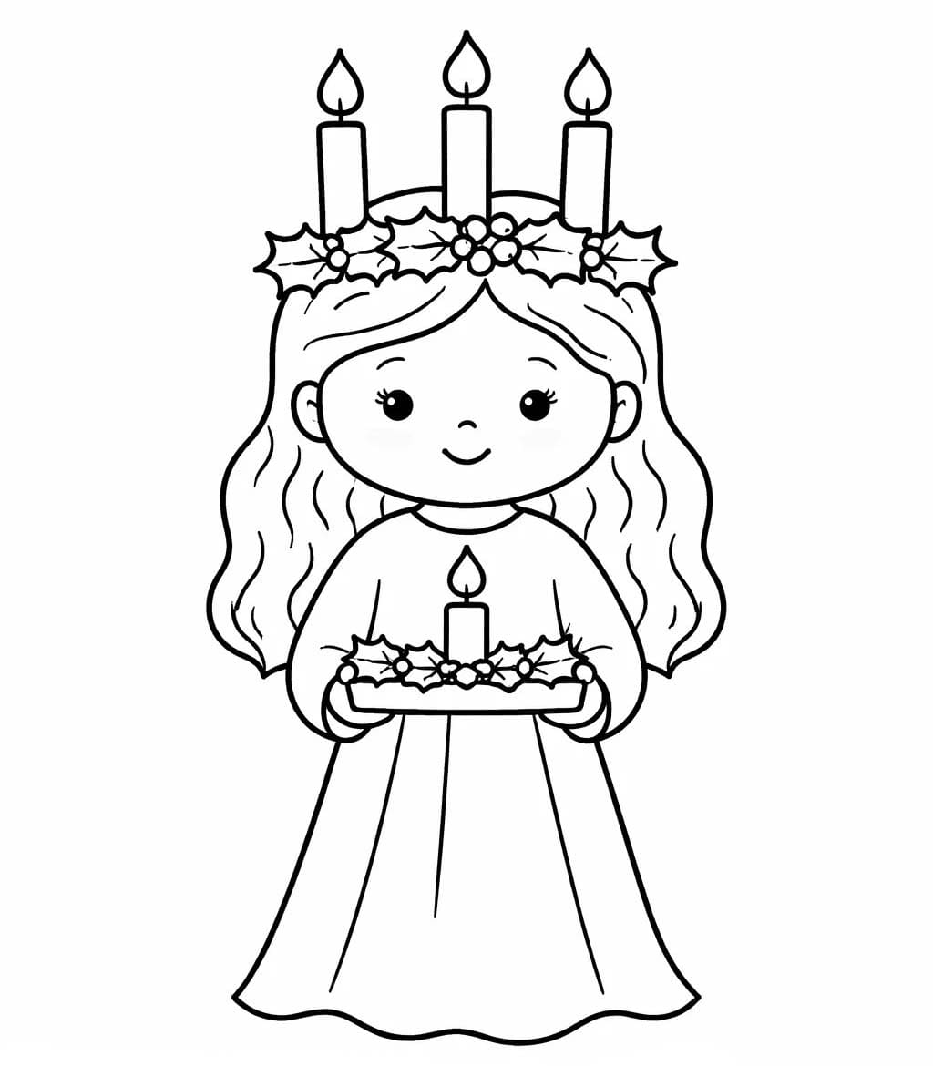 Obraz Svatá Lucie zdarma tisknutelné omalovánka