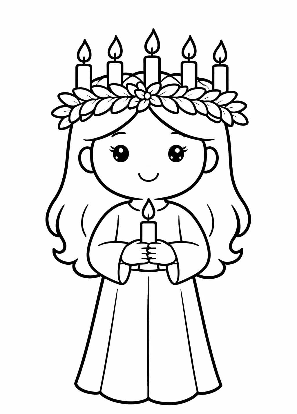 Obraz Svatá Lucie zdarma omalovánka