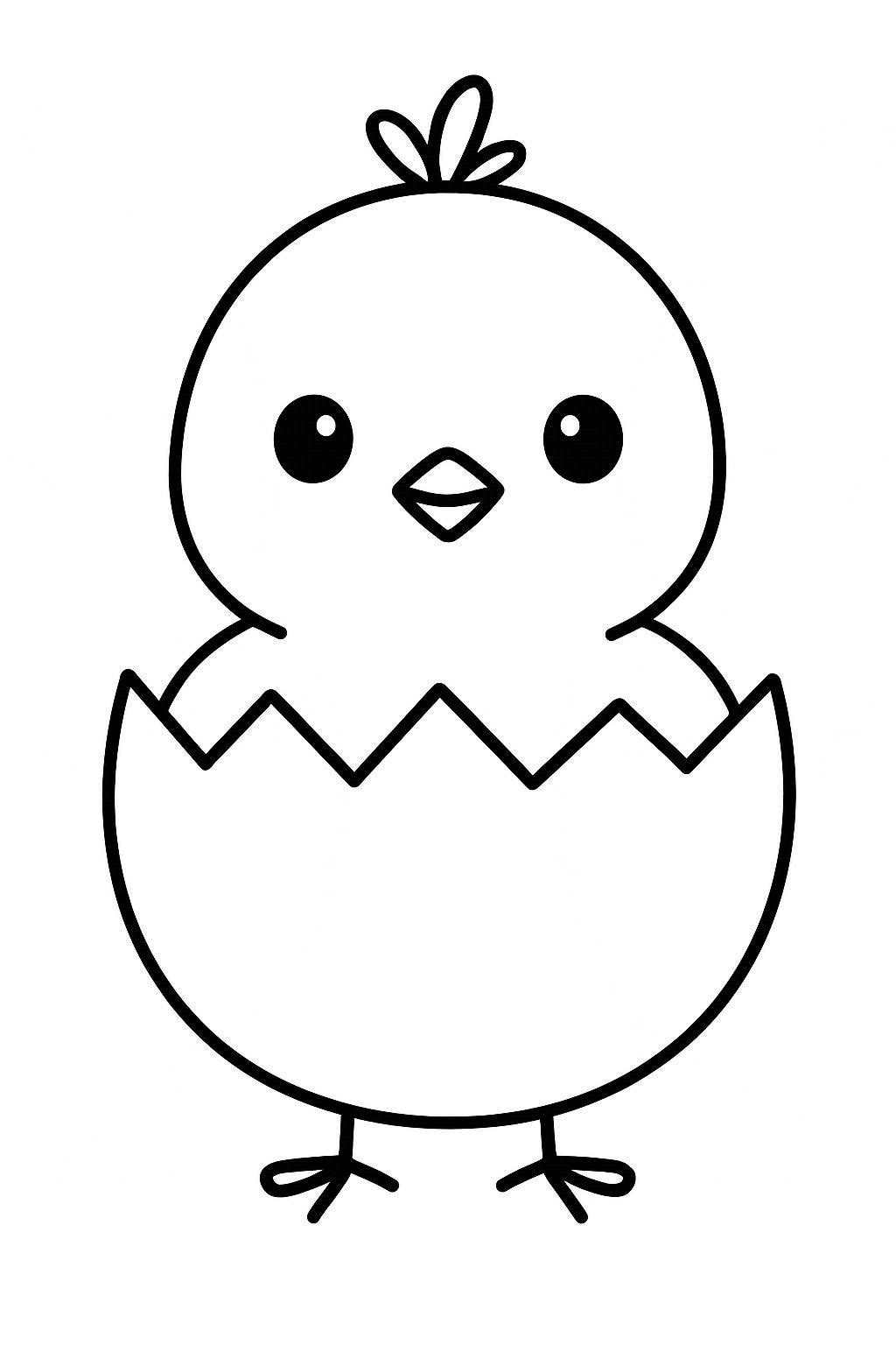 Obraz Velikonoční kuřátko zdarma tisknutelné omalovánka