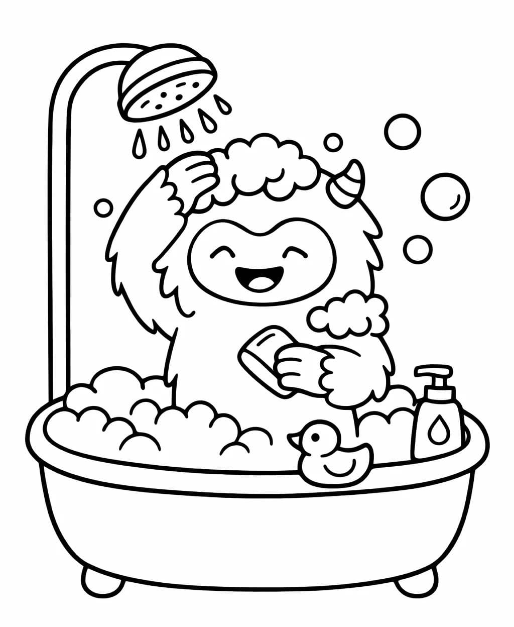 Obraz Yetti tisknutelné omalovánka