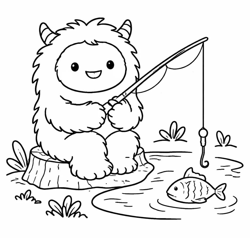 Obraz Yetti zdarma tisknutelné omalovánka