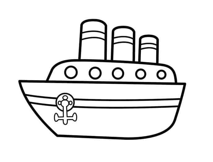 Parník k vytisknutí zdarma omalovánka