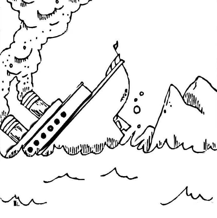 Parník zdarma prostý tisknutelné omalovánka