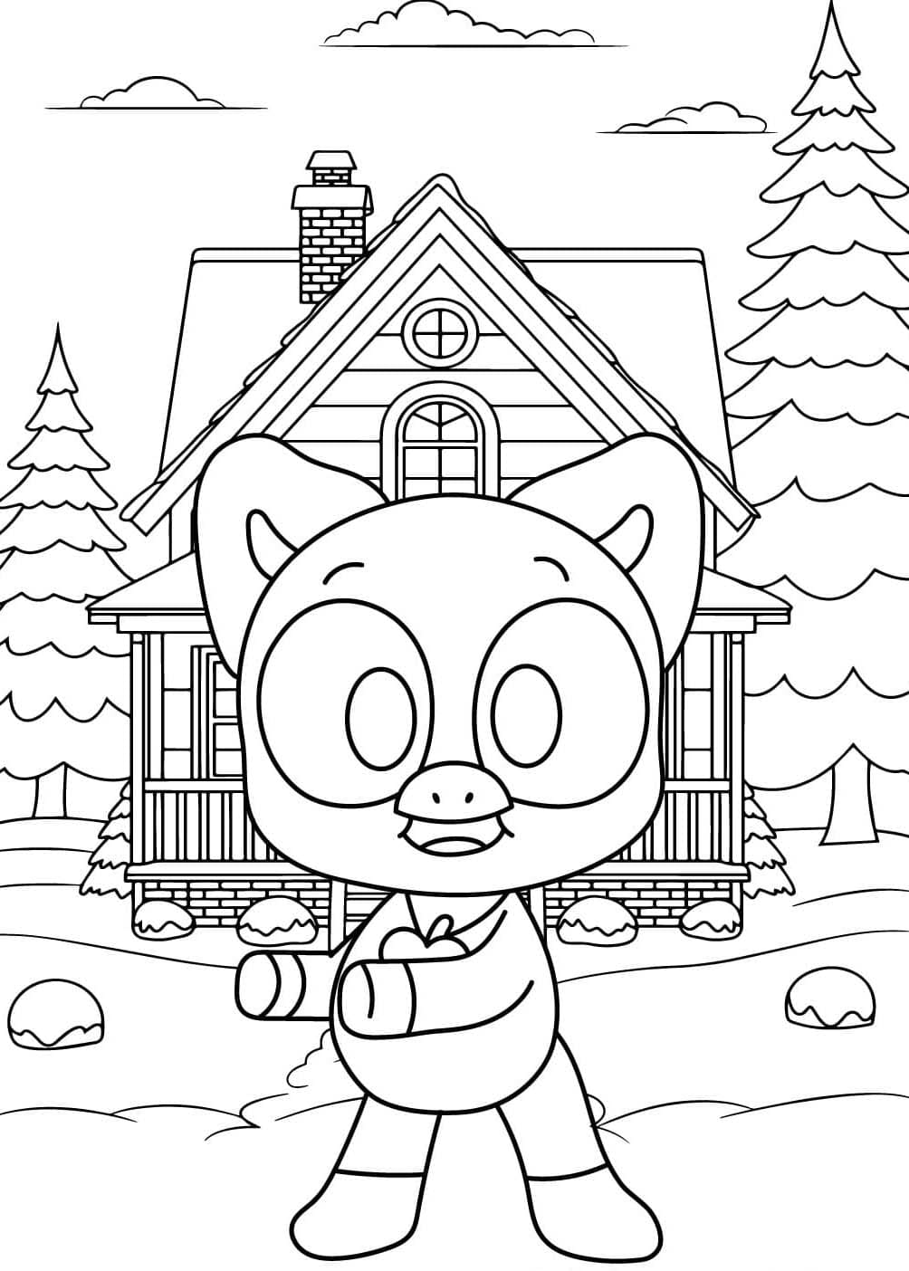 PickyPiggy tisknutelné pro děti omalovánka