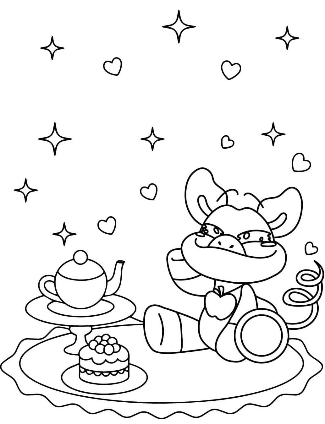 PickyPiggy základní tisknutelné omalovánka