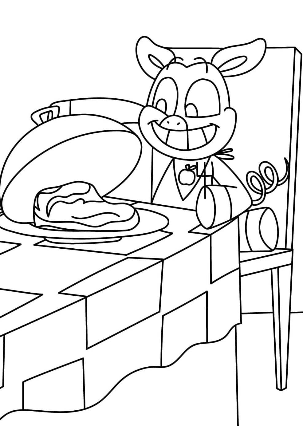 PickyPiggy zdarma snadný tisknutelné omalovánka