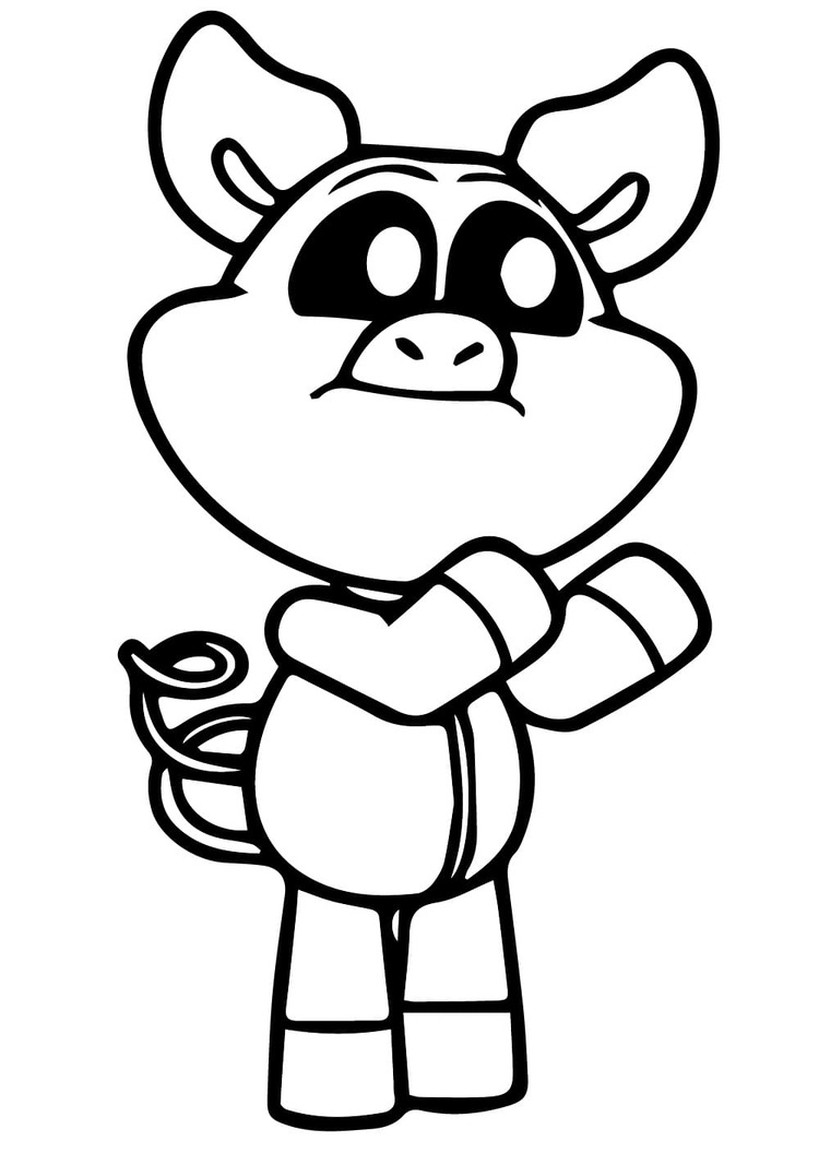 PickyPiggy zdarma základní omalovánka