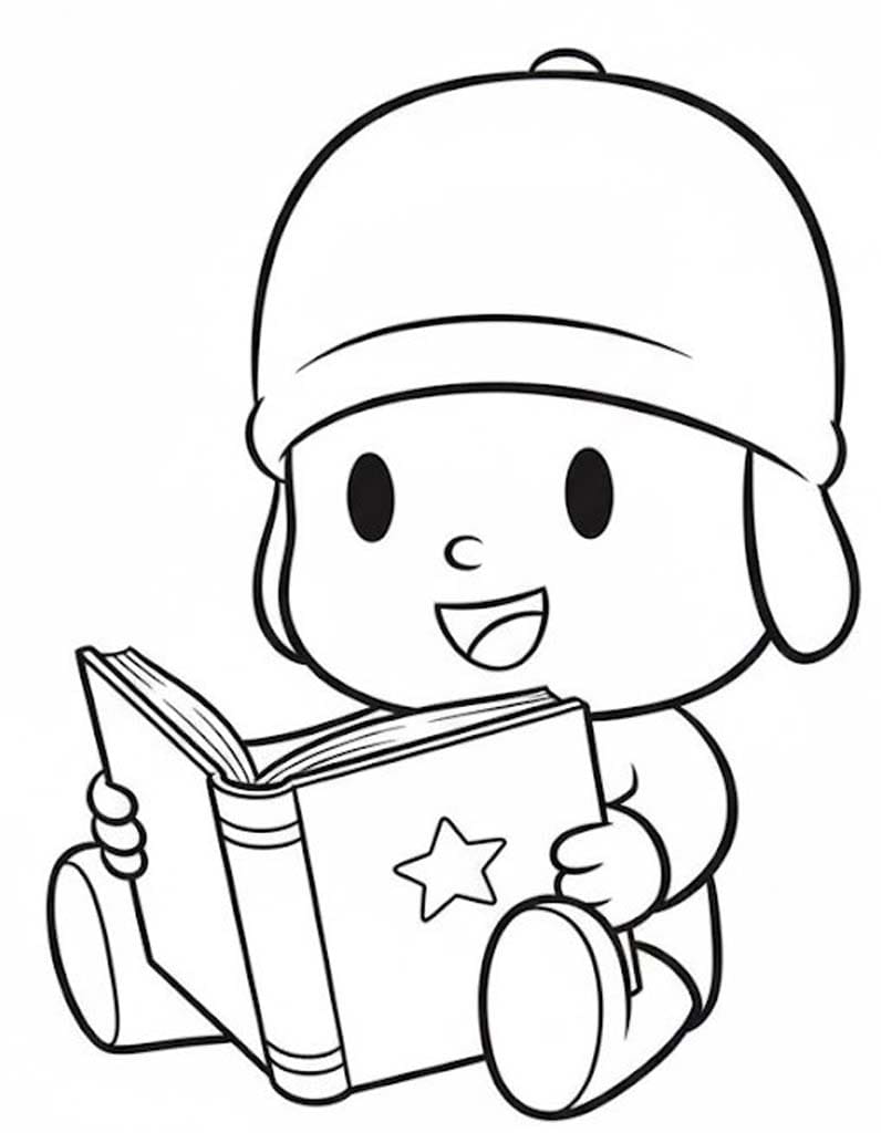 Pocoyo k vytisknutí zdarma omalovánka