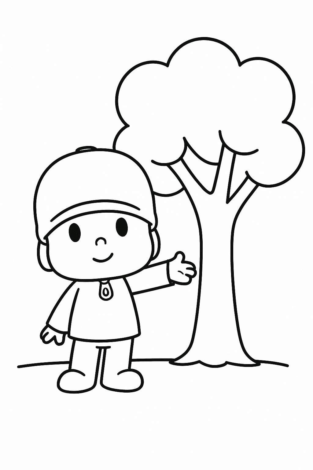 Pocoyo zdarma pro děti omalovánka