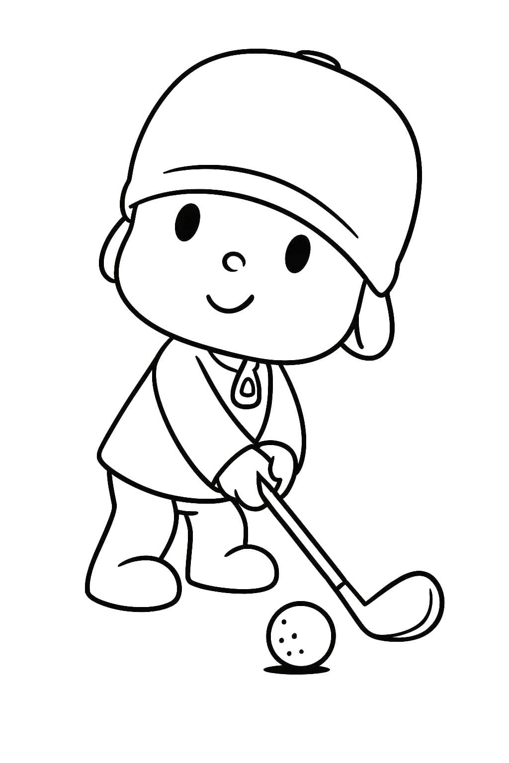 Pocoyo zdarma snadný tisknutelné omalovánka