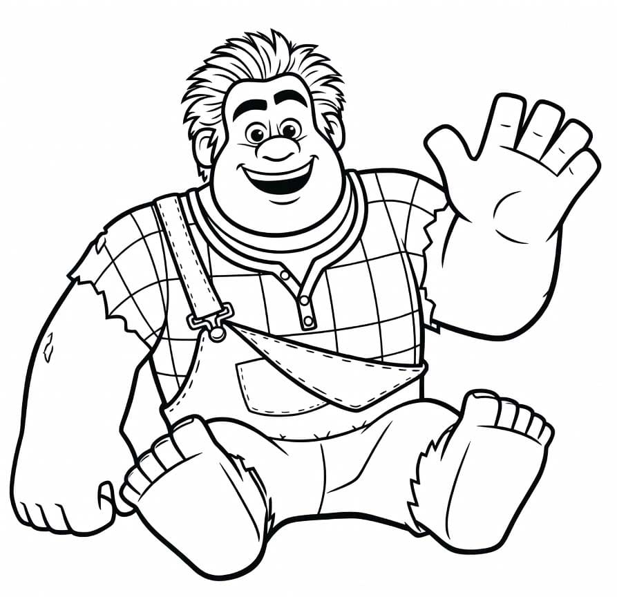 Raubíř Ralf k vytisknutí zdarma omalovánka