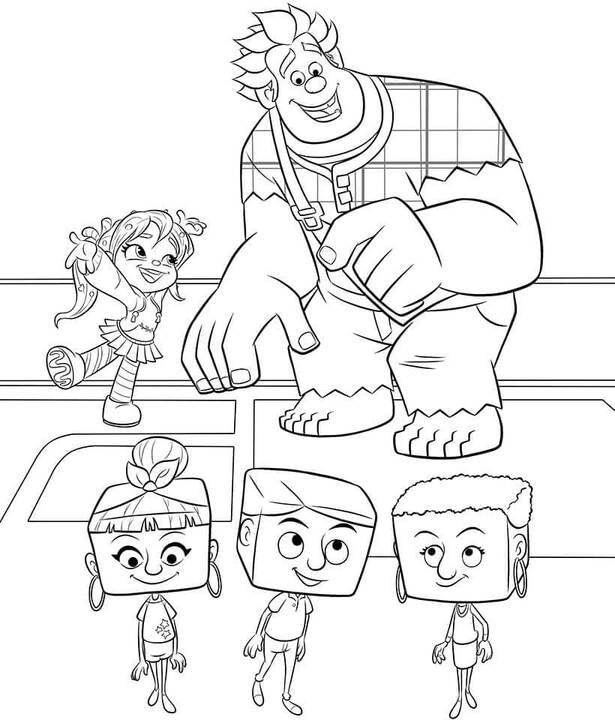 Raubíř Ralf zdarma základní omalovánka