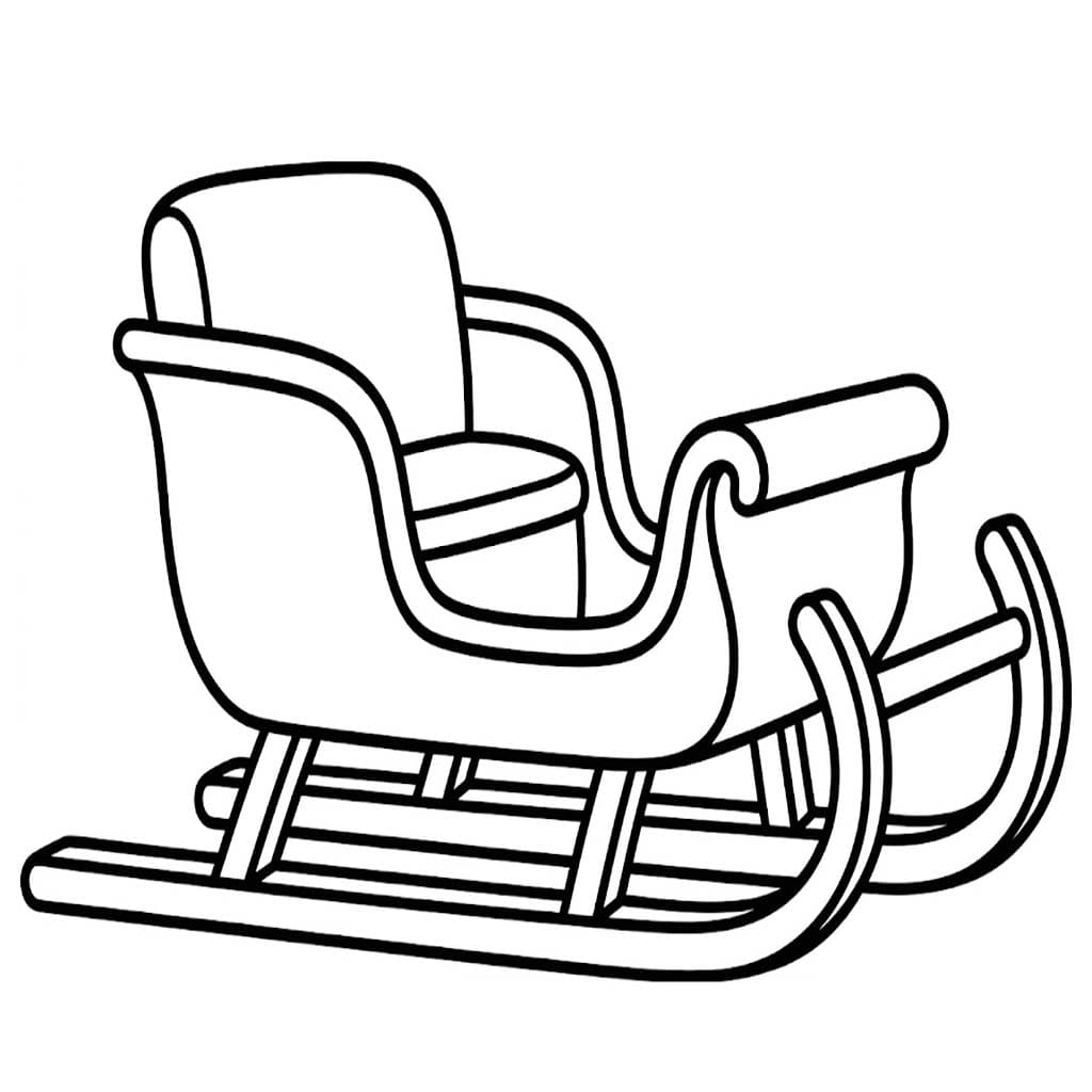 Sáně k vytisknutí zdarma omalovánka