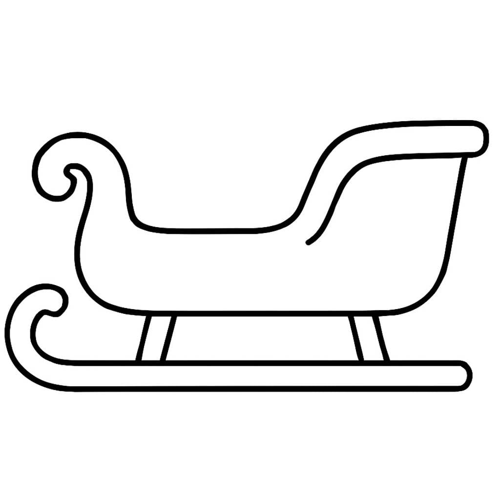 Sáně k vytisknutí omalovánka