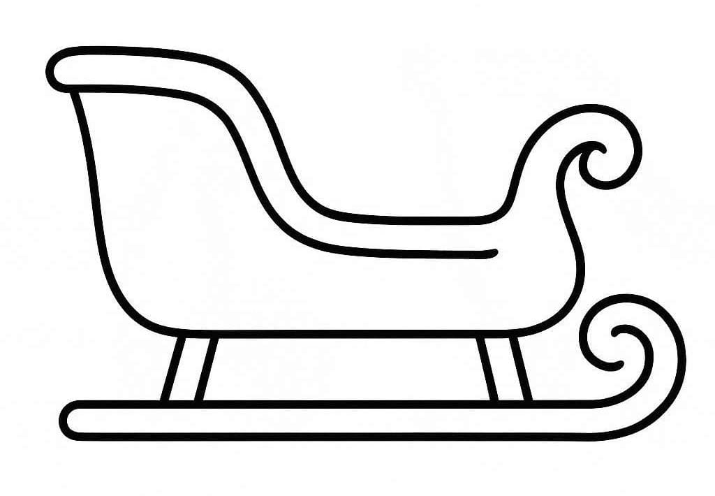 Sáně tisknutelné omalovánka