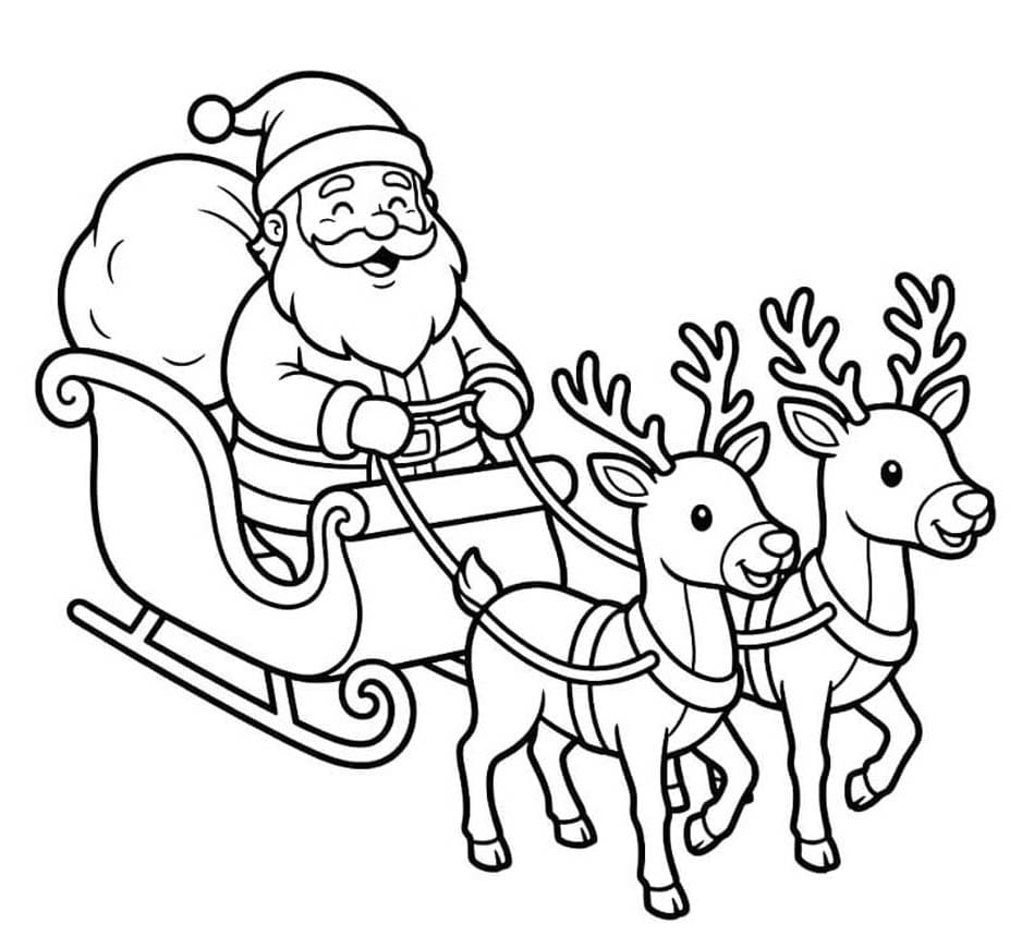 Sáně zdarma prostý tisknutelné omalovánka