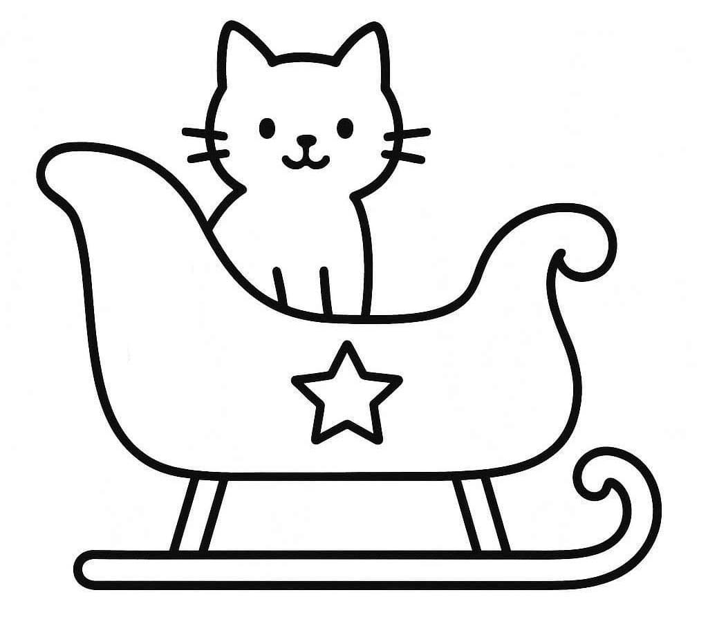 Sáně zdarma snadný tisknutelné omalovánka