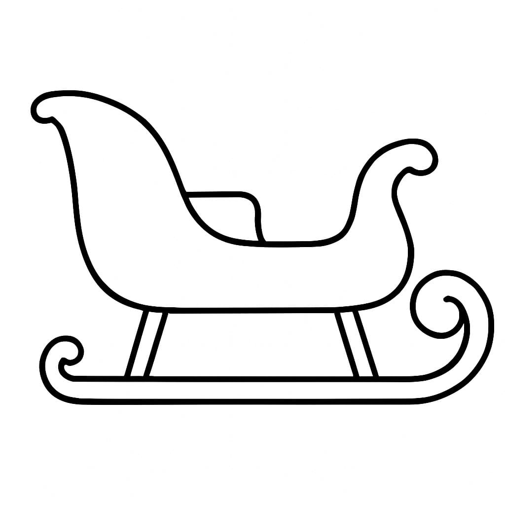 Sáně zdarma omalovánka