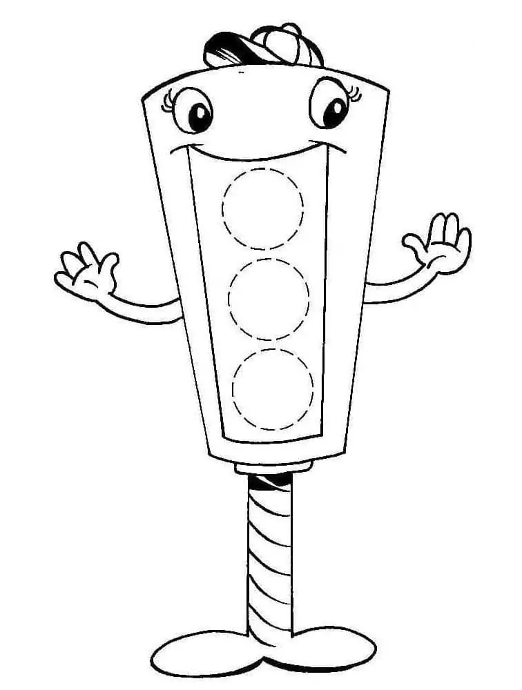 Semafor k vytisknutí omalovánka